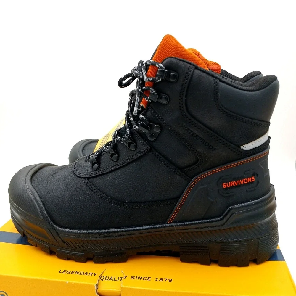 Herman Survivors groundbreaker‎ Steel Toe leather waterproof Work Boots Black 11